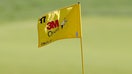 A general view of a flag pin on the 17th green during the final round of the 3M Open at TPC Twin Cities on July 24, 2022 in Blaine, Minnesota.
