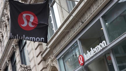 NEW YORK, NEW YORK - JUNE 05: Lululemon signage is seen at a department store on June 05, 2024 in New York City. Lululemon will be reporting its first quarter results after the closing bell of the New York Stock Exchange amid slowing sales growth and stock loss.  (Photo by Michael M. Santiago/Getty Images)