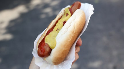 Hot-dog is seen in this illustration photo taken in New York City, United States on July 15, 2024. (Photo by Jakub Porzycki/NurPhoto via Getty Images) - Fox Business News