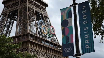 PARIS, FRANCE - JULY 22: A general view of the Eiffel Tower ahead of the Paris 2024 Olympic Games on July 22, 2024 in Paris, France. (Alex Broadway/Getty Images)
