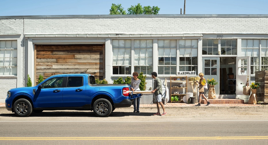 The 2025 Ford Maverick XLT pickup truck that features new tech.