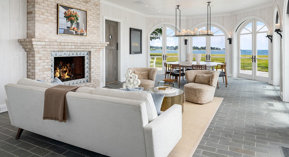 A living room inside the Westport, Connecticut home