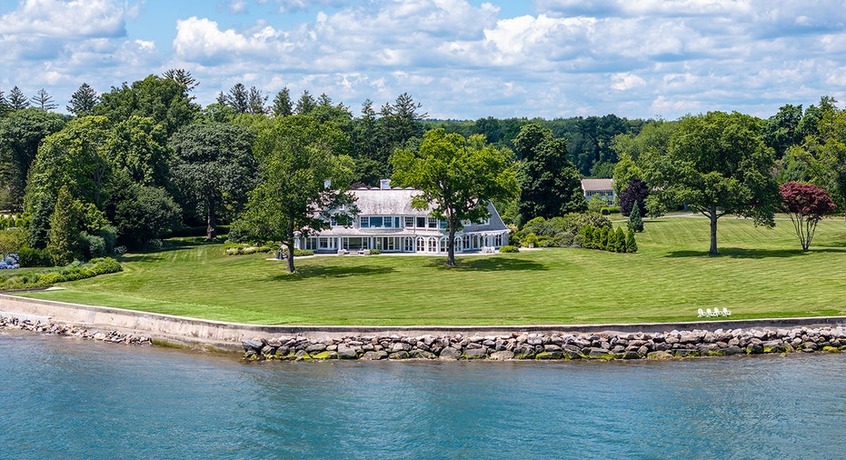 A view of the home and its water frontage