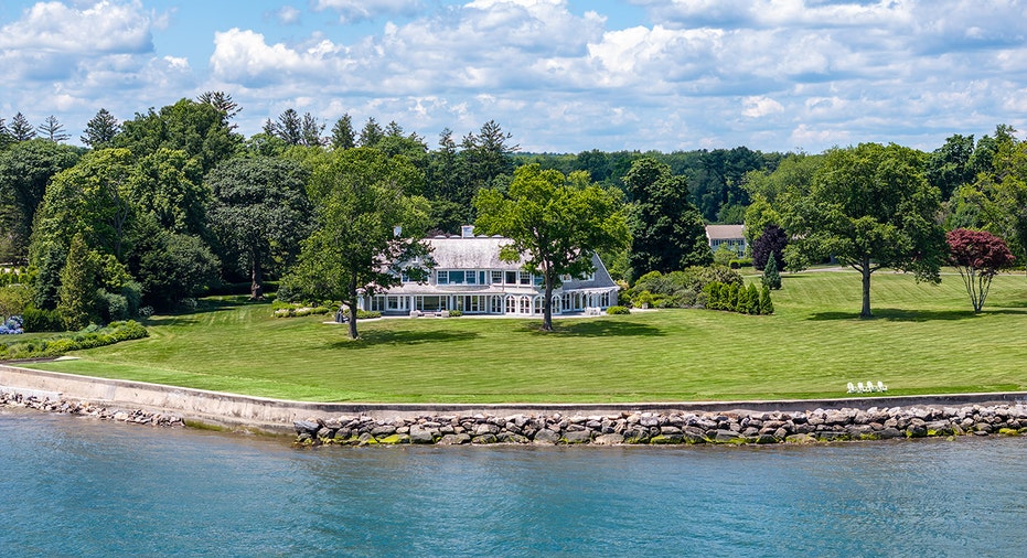 A view of the home and its water frontage