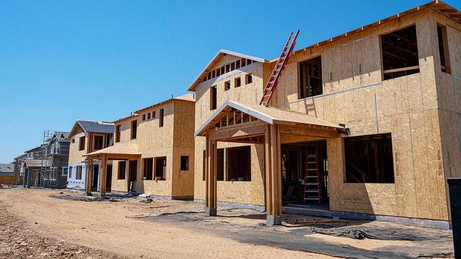 Home being built in California