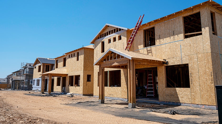 Home being built in California