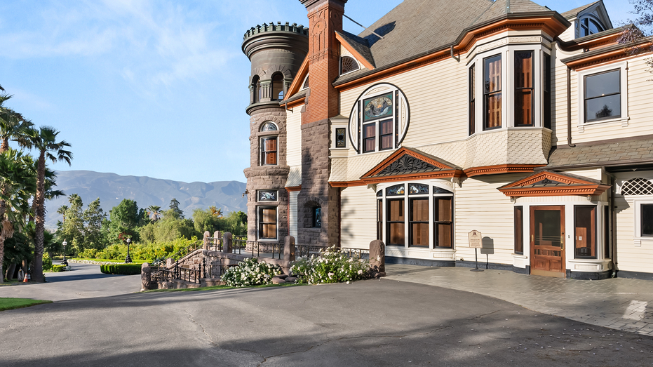 side view of newhall mansion