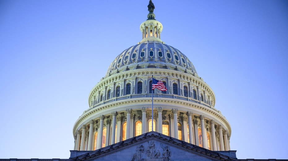 US Capitol at dusk