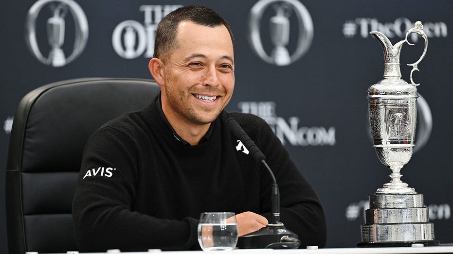 Xander Schauffele at a press conference