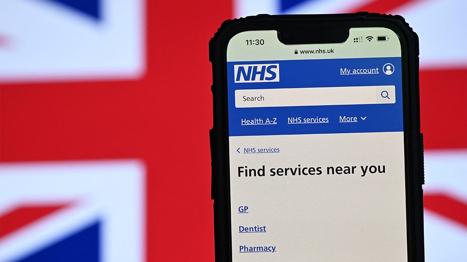UK National Health Service app on smartphone