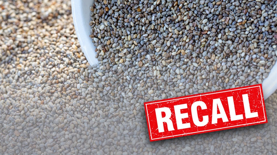 chia seeds with recall written over it