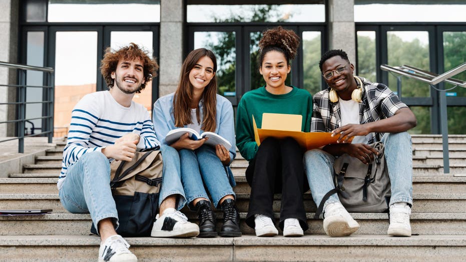 College students on campus