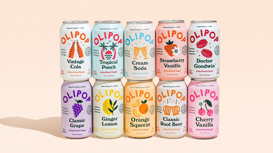 OLIPOP variety of cans