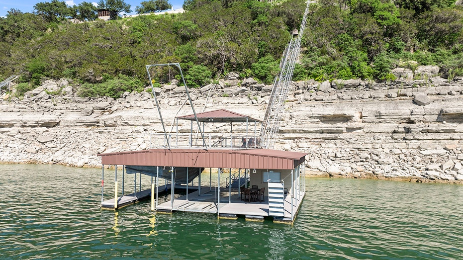 A private dock on lake travis