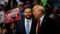 Former US President Donald Trump, right, and Senator JD Vance, a Republican from Ohio and Republican vice-presidential nominee, stand together during a campaign event at Van Andel Arena in Grand Rapids, Michigan, US, on Saturday, July 20, 2024. Trump and running mate Vance are making their campaign-trail debut as the official Republican ticket by returning to one of a trio of key "blue wall" states thats increasingly likely to decide the US election. - Fox News