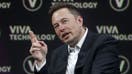 PARIS, FRANCE - JUNE 16: Chief Executive Officer of SpaceX and Tesla and owner of Twitter, Elon Musk gestures as he attends the Viva Technology conference dedicated to innovation and startups at the Porte de Versailles exhibition centre on June 16, 2023 in Paris, France. Elon Musk is visiting Paris for the VivaTech show where he gives a conference in front of 4,000 technology enthusiasts. He also took the opportunity to meet Bernard Arnaud, CEO of LVMH and the French President. Emmanuel Macron, who has already met Elon Musk twice in recent months, hopes to convince him to set up a Tesla battery factory in France, his pioneer company in electric cars. 