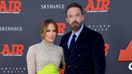 LOS ANGELES, CALIFORNIA - MARCH 27:  Jennifer Lopez and Ben Affleck attend the Amazon Studios' World Premiere Of "AIR" - Arrivals at Regency Village Theatre on March 27, 2023 in Los Angeles, California. (Photo by Unique Nicole/WireImage)