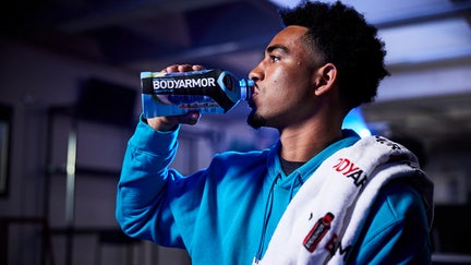 Blue raspberry is Bryce Young's favorite BODYARMOR flavor.