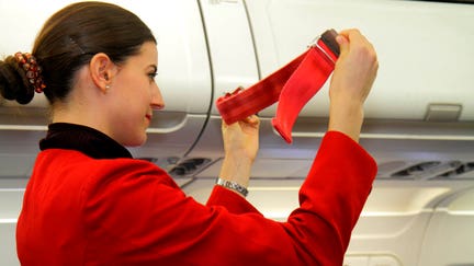 The FAA told FOX Business that regulations also require crewmembers to notify passengers when and under what conditions they need to fasten their safety belt.