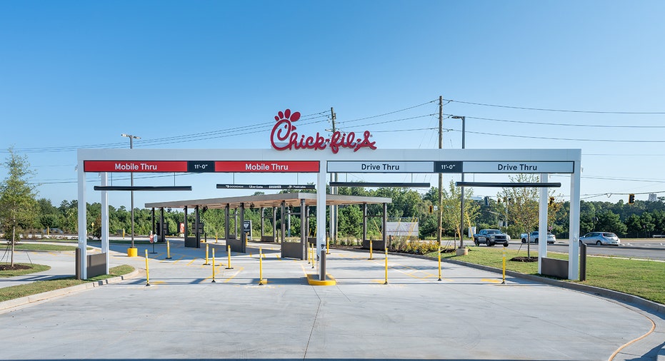 Chick-fil-A built four drive-thru lanes at the location