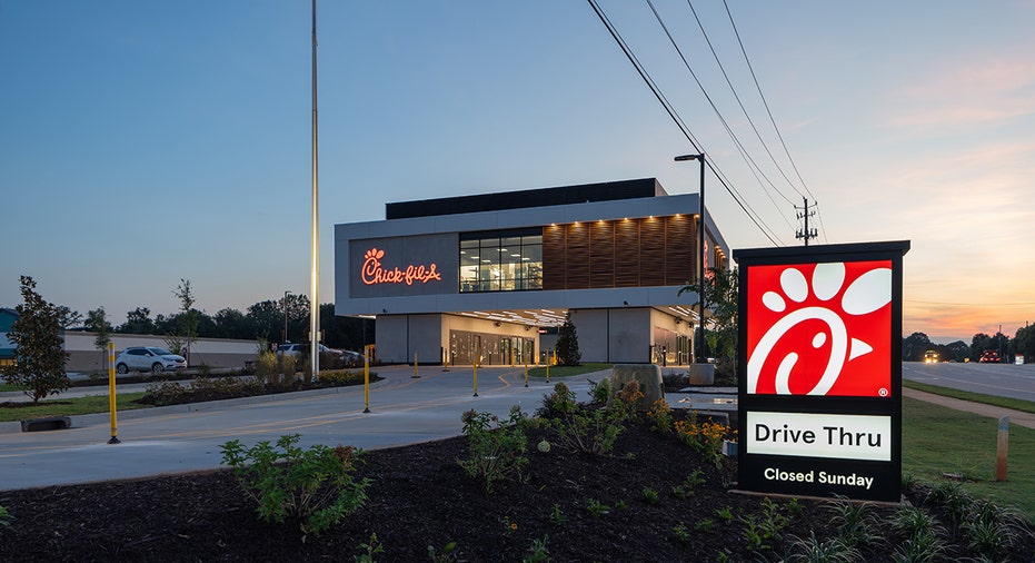 The elevated drive-thru Chick-fil-A restaurant's first day of operations is Aug. 22