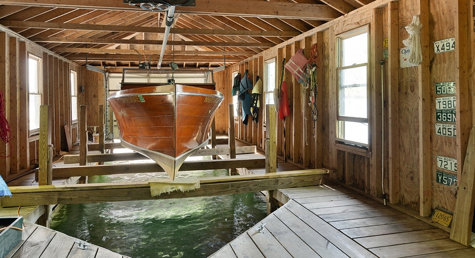 A look at the property's boathouse