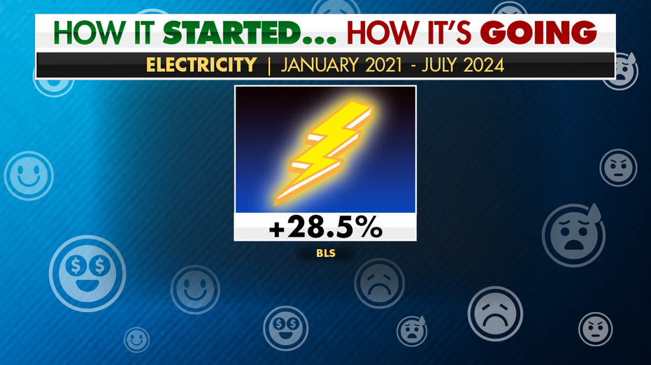 electricity cost in July 2024