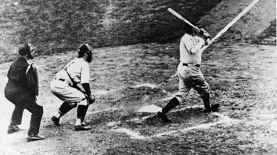 Babe Ruth hits home run