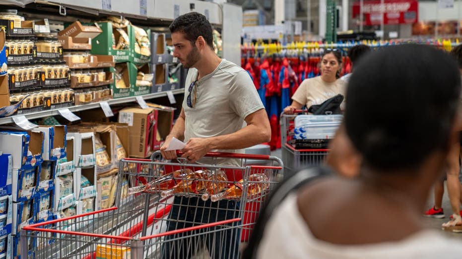 Customers in a grocery store