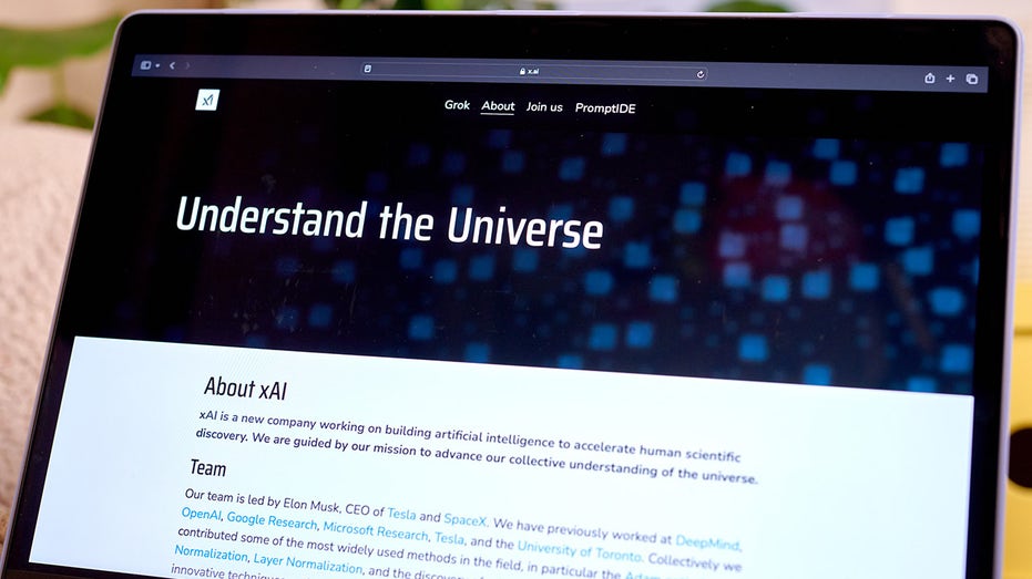 xAI webpage stating 'understand the universe'