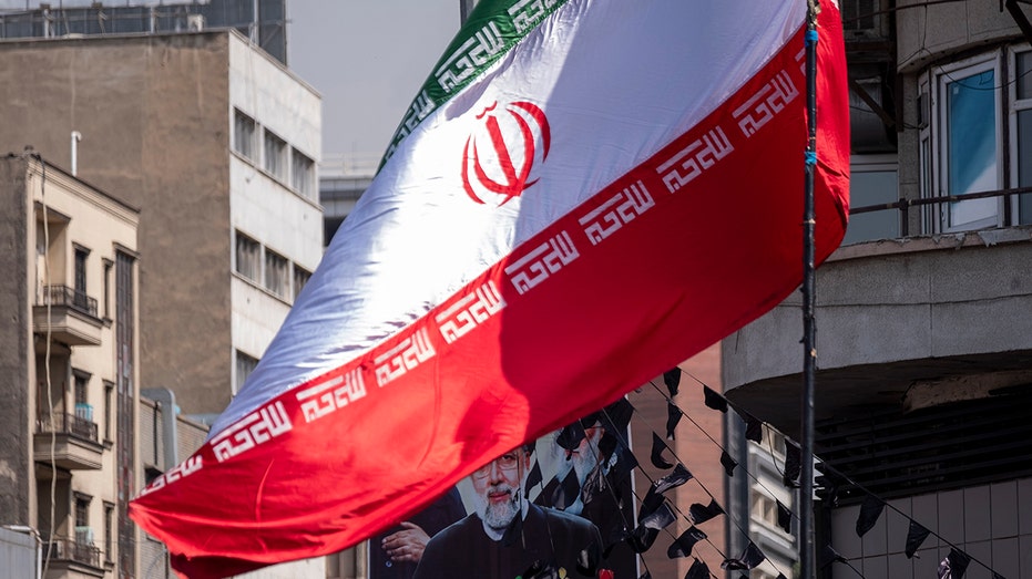 Iran flag in Tehran