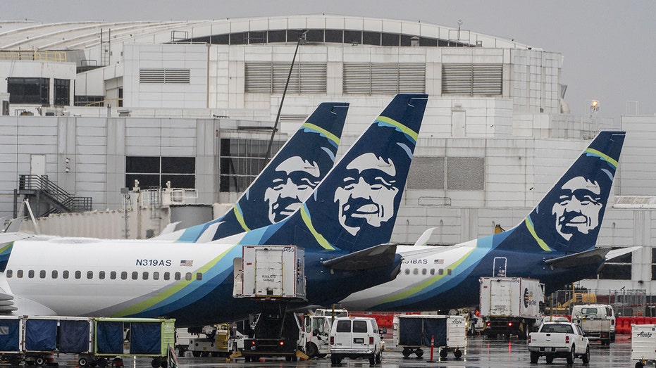 Alaska Airlines Boeing aircraft in SeaTac