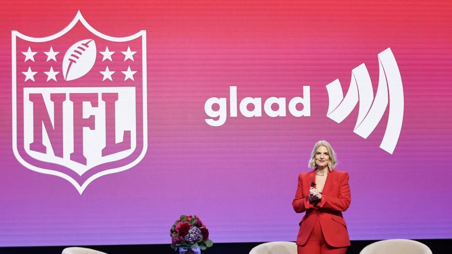 Sarah Kate Ellis speaks at NFL event