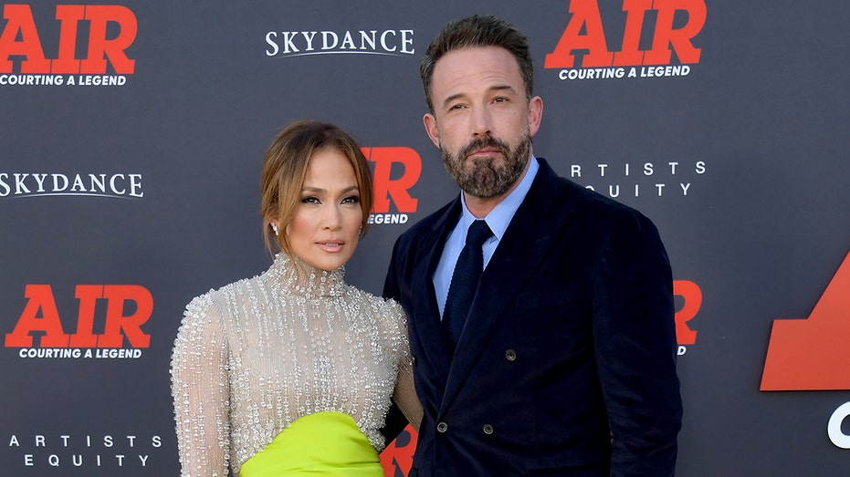 Ben Affleck and Jennifer Lopez at the "Air" first