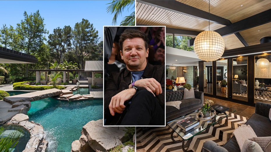 Jeremy Renner above part of his house in the Hollywood Hills.