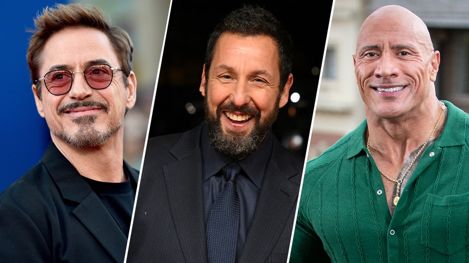 robert downey jr adam sandler dwayne johnson