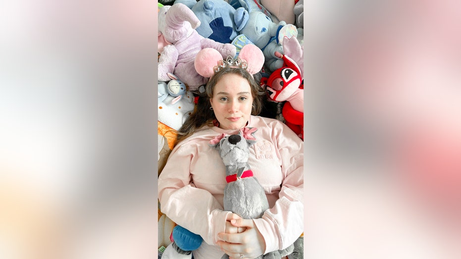 Ronni Carter with stuffed animals