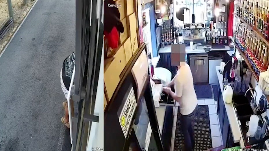 Payton Jones hands out money to robber