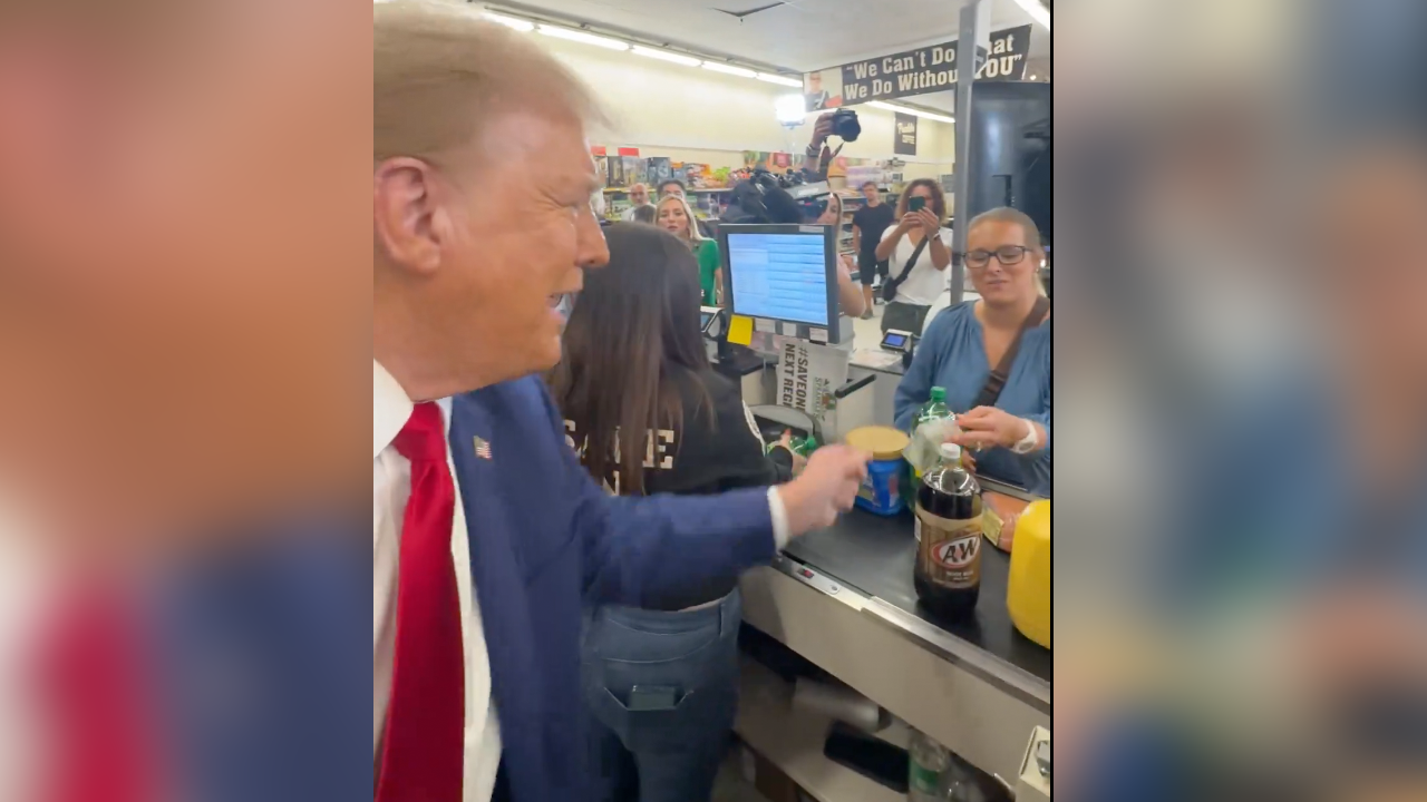 Donald Trump gives mom of 3 0 towards grocery bill at Pennsylvania market store