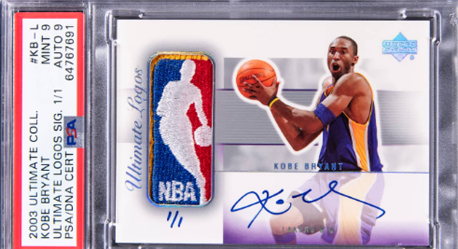 kobe bryant signed card