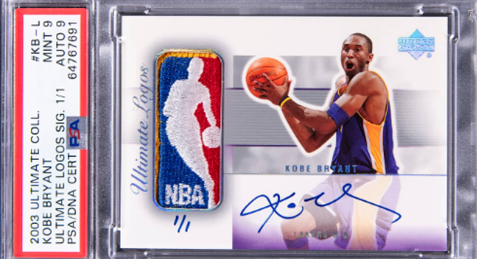 kobe bryant signed card