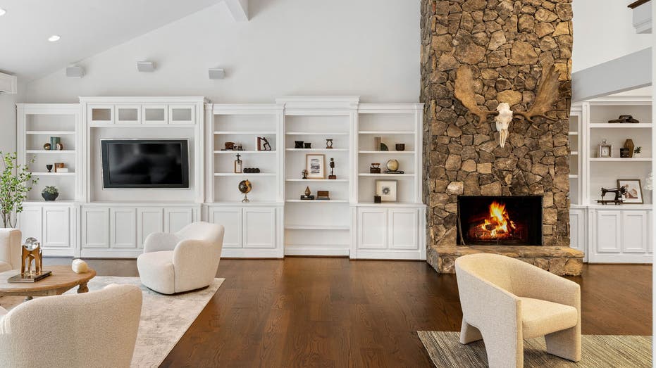 fireplace in living room