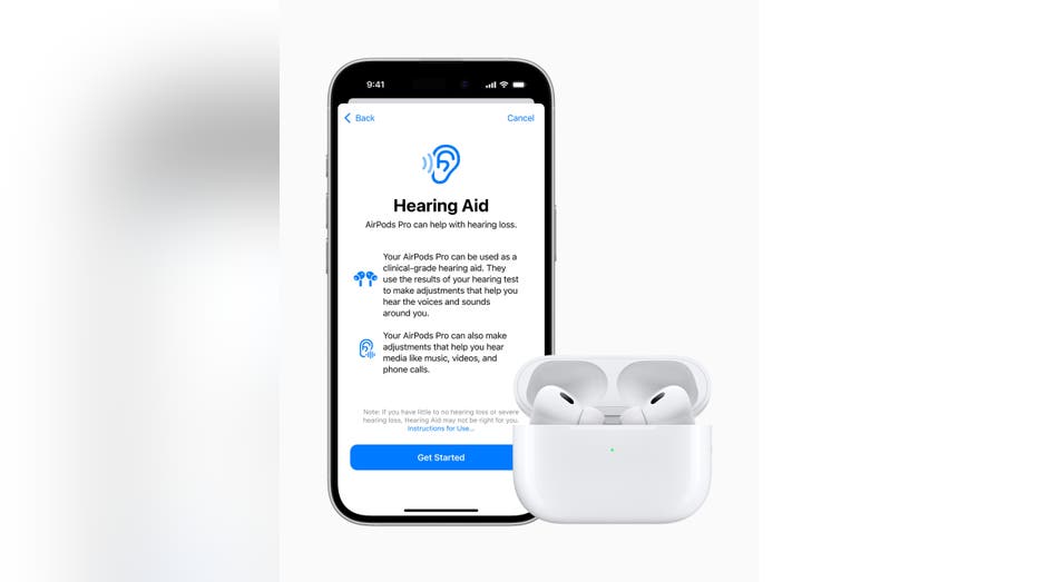 image of Apple's Hearing Aid and guide on an iPhone