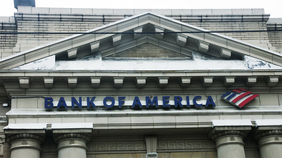 Bank of America logo is seen on the building in Washington DC, United States on July 12, 2024. (Photo by Jakub Porzycki/NurPhoto via Getty Images)