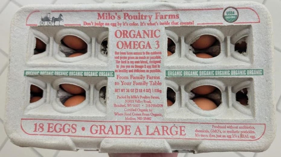 Milos organic egg carton