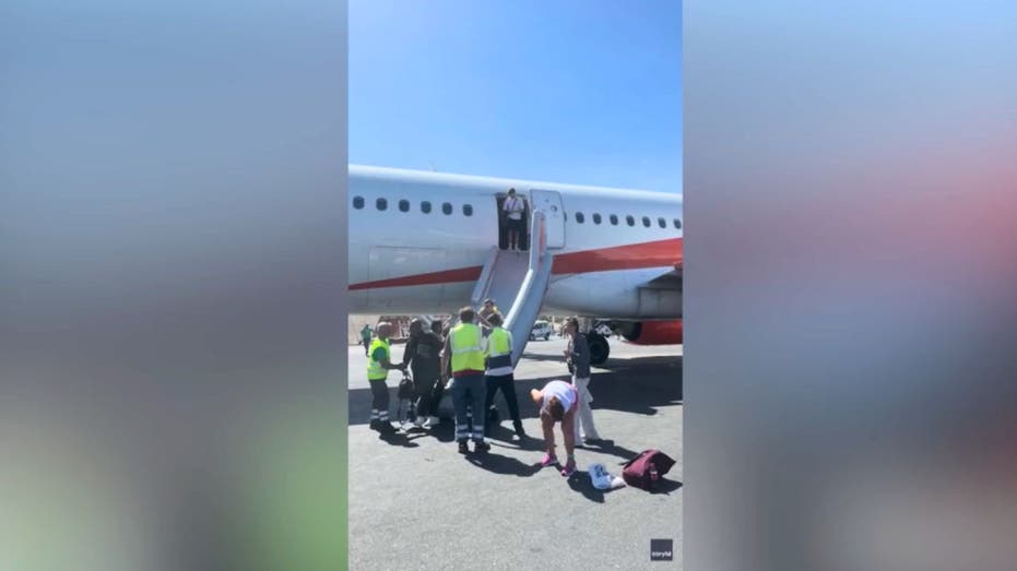 Easyjet evacuation via slides