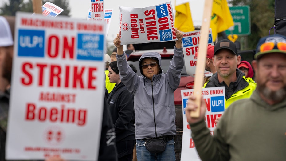 Boeing-werknemers zijn in staking