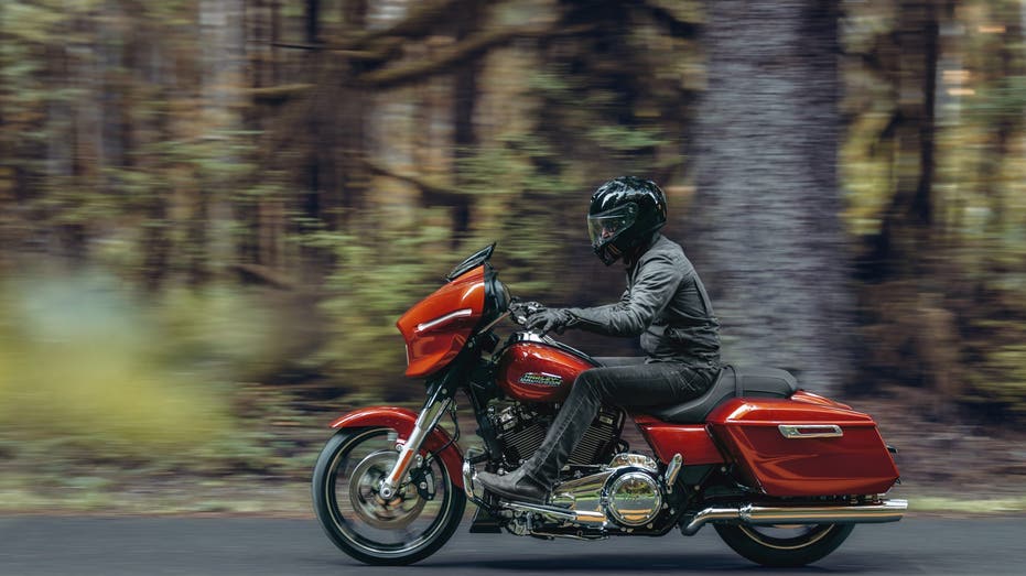 A Harley-Davidson CVO Street Glide motorcycle.