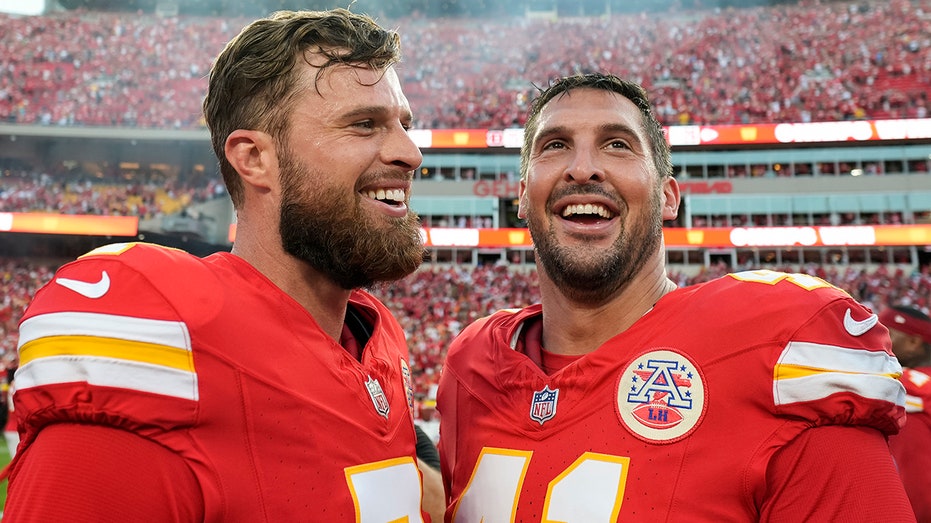 Harrison Butker's merchandise sales from early 2024 top Travis Kelce, Aaron  Rodgers after speech drama | Fox Business