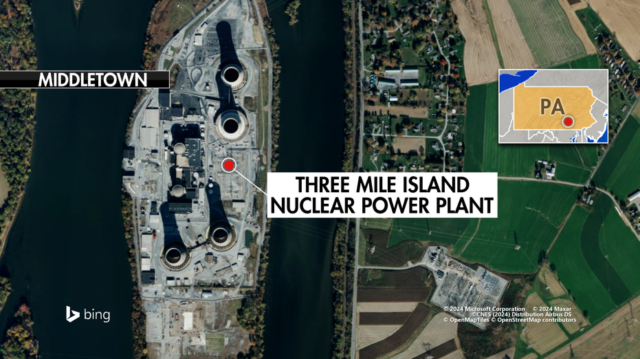 Three Mile Island map
